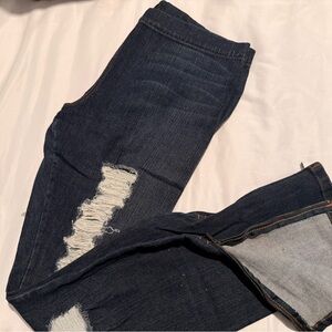 Joe's Jeans Dark Blue Distressed Skinny Jeans
